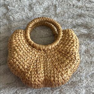 Anthropologie Raffia mini bag